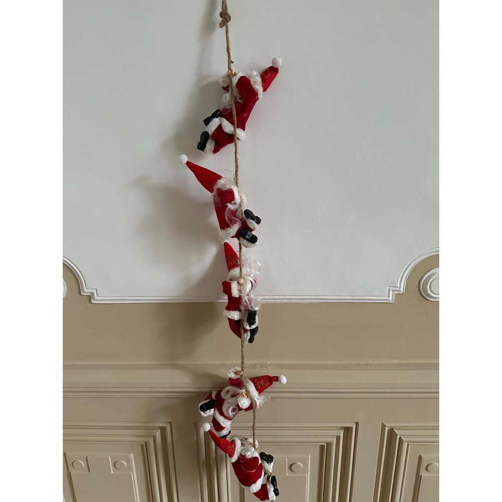 Retro Santa Claus climbing rope - vintage inspired -from France